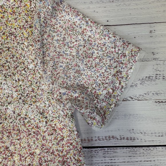 Isaac Mizrahi Live Women Always Isaac Sequin T-Shirt-Multi Color Sequence Large - Picture 10 of 11